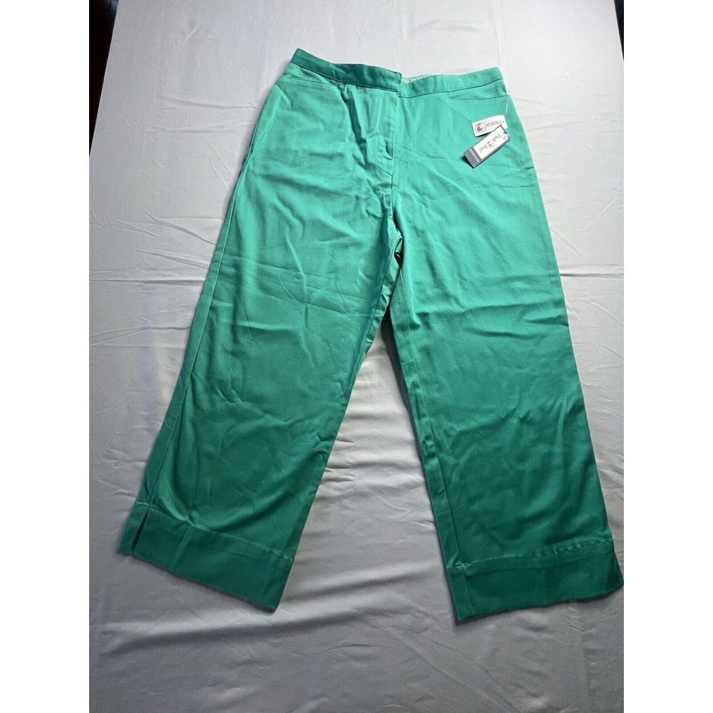 Vintage Duck Head Pants Green Sz 10 Chinos Capri Length Preppy Granny core